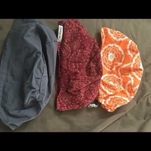3 scrub hats